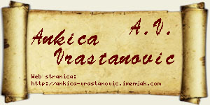 Ankica Vraštanović vizit kartica